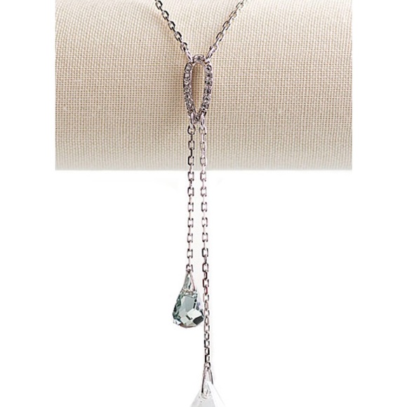 Swarovski Silver Necklace with Blue Crystal - Picture 4 of 4